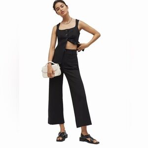 Anthropologie The Colette Knit Crop Wide-Leg Pants by Maeve Size 32